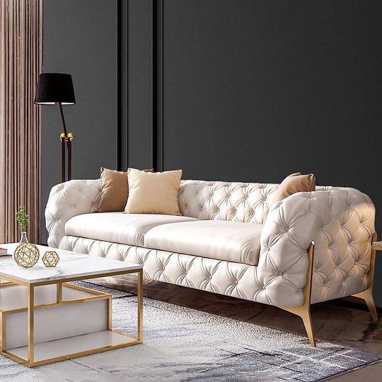 White Leather Sofa - Furniture Masters